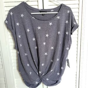 Lucky Brand Grey Stars Sleeveless Blouse